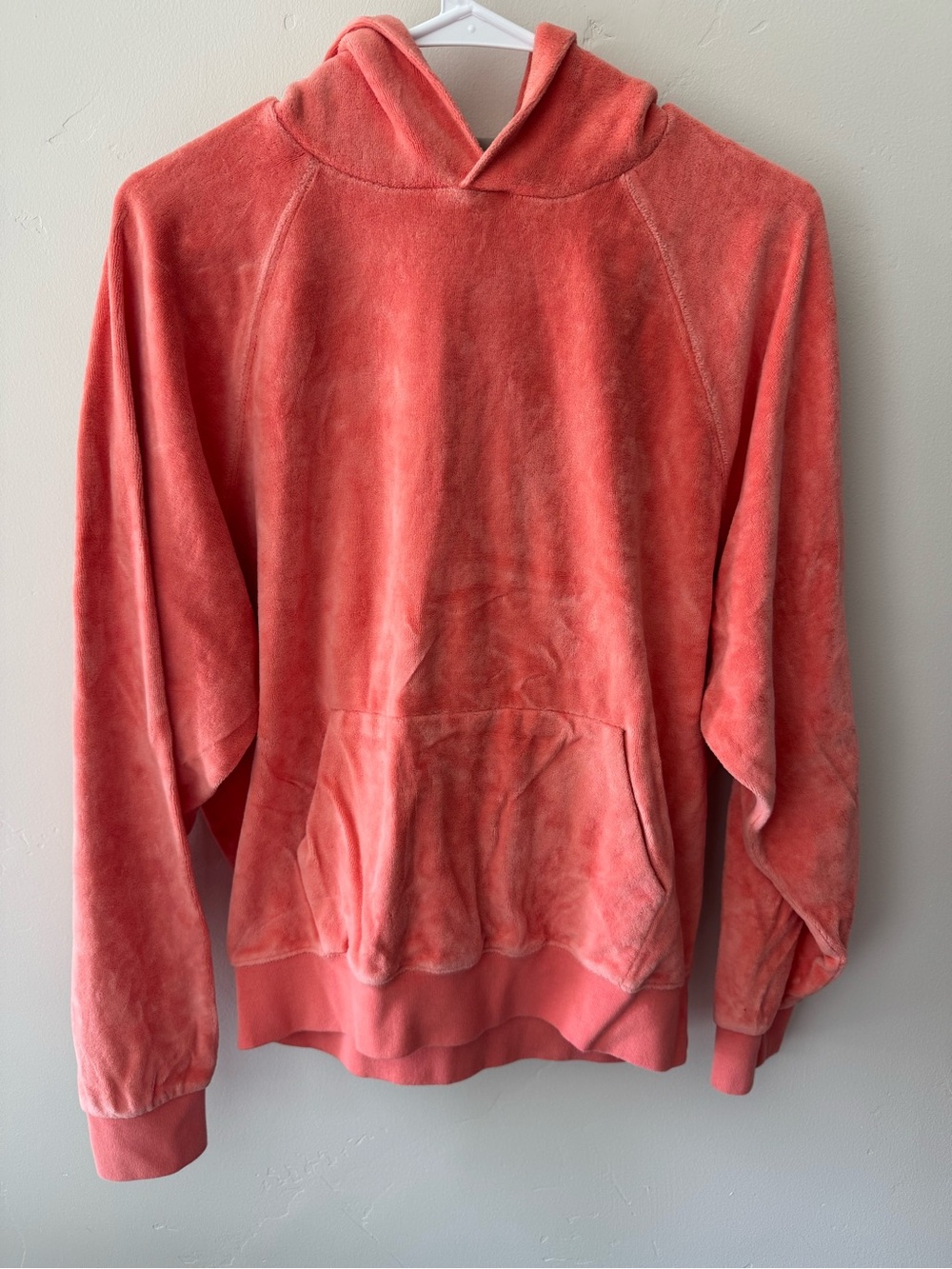 Essentials Coral Velour Hoodie
